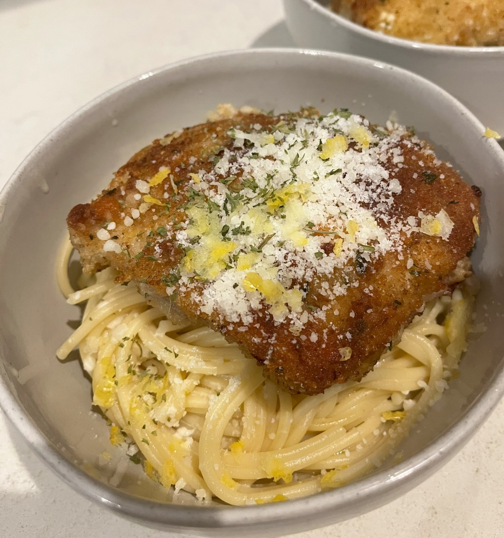 Parmesan Crusted Cod +&nbsp;Spaghetti